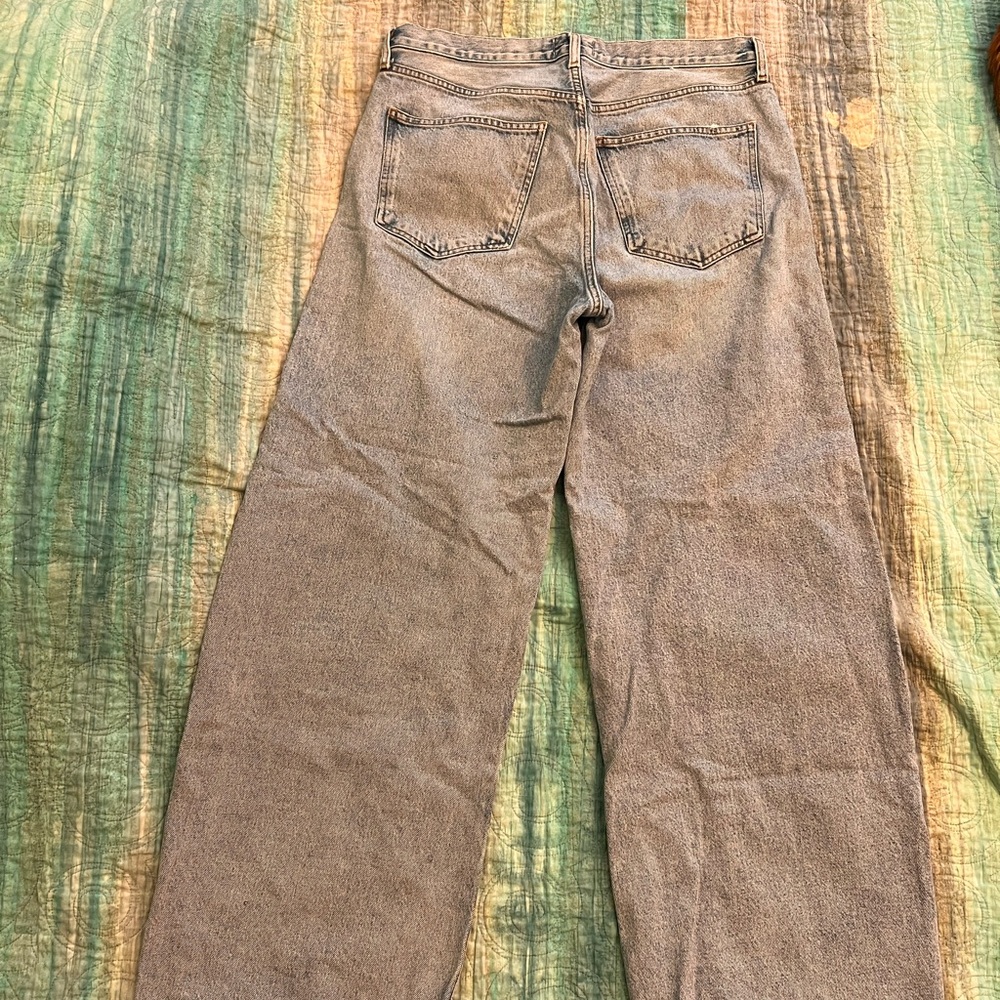 Agolde Light Wash Wide Leg Jeans - Picture 4 of 6